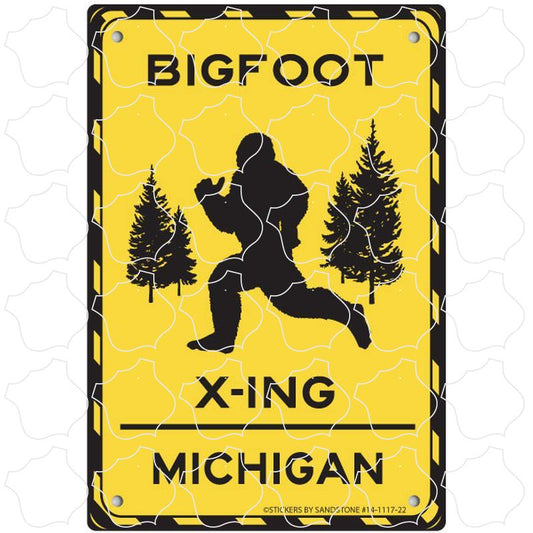 Michigan Bigfoot Crossing Sign