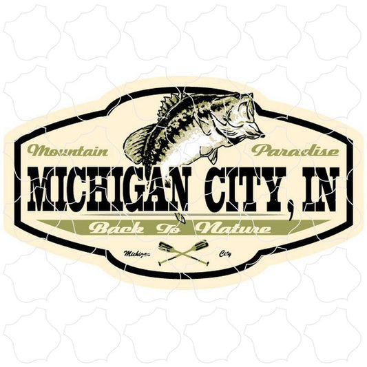 Michigan City, IN Bass on Plaque