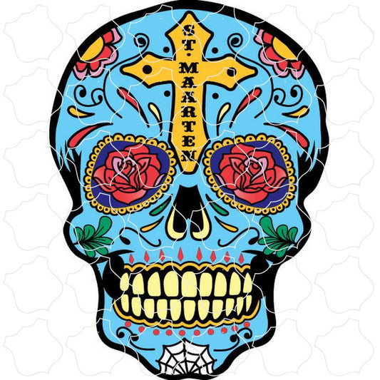 St Maarten Blue Sugar Skull