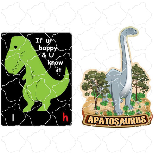 Brontosaurus and If Ur Happy & U Know It 2 Up Sticker Sheet