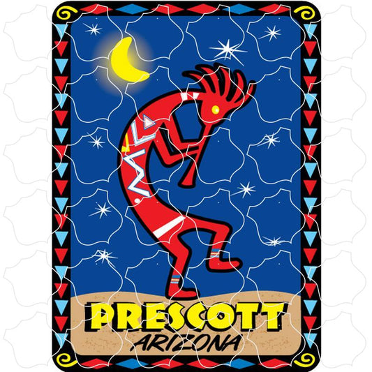 Prescott, Arizona Red Kokopelli, Night Scene