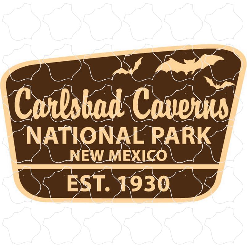 Brown Angle Horizontal Park Sign Carlsbad Caverns, NMBrown Angle Horizontal Park Sign