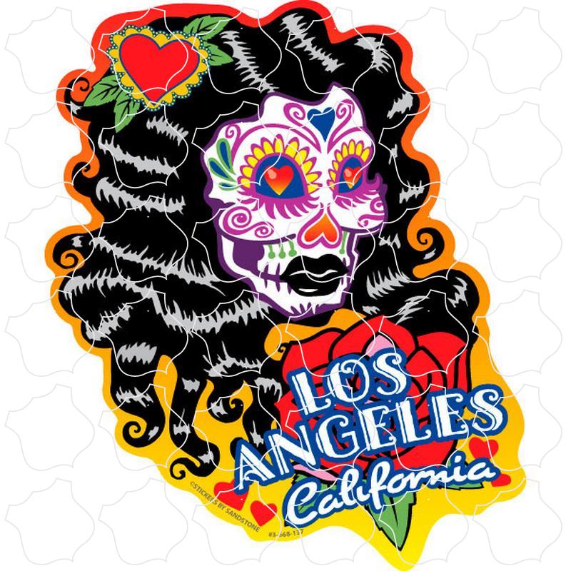 Black Hair Female Sugar Skull Los Angeles, CA Black Hair Female Sugar Skull