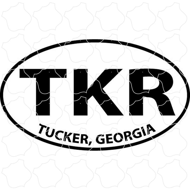 Black & White Euro Oval Tucker, GA TKR Black & White Euro Oval