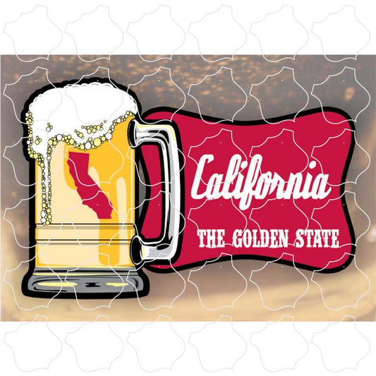 California Red Sign Beer Mug