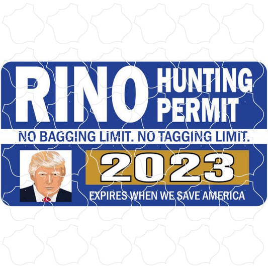 Novelty RINO Hunting Permit