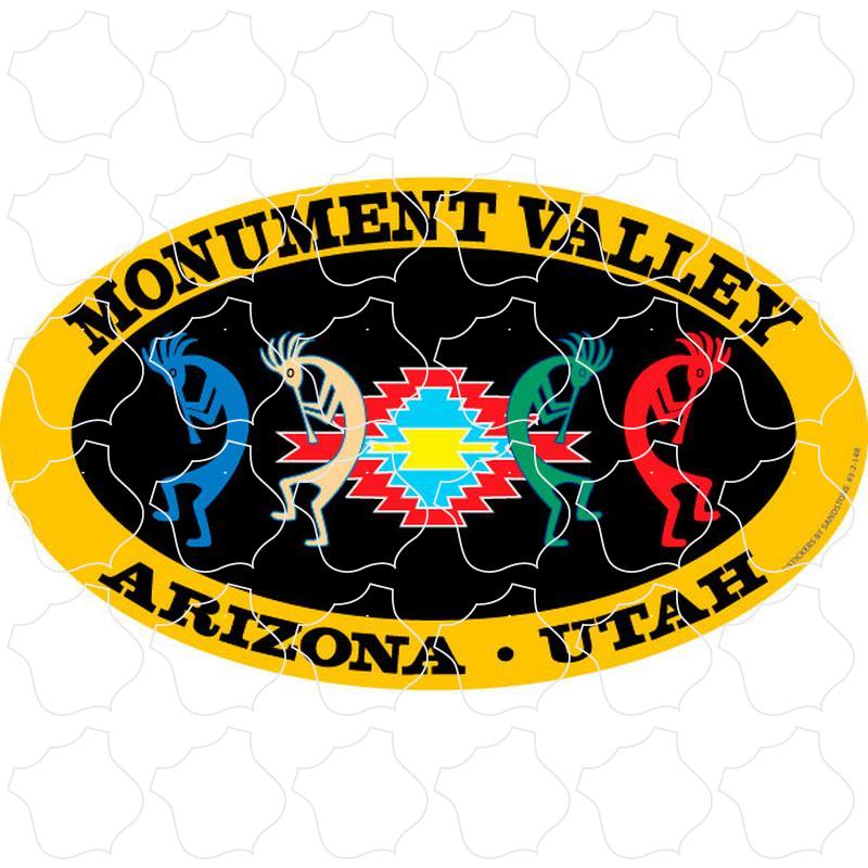 Monument Valley, AZ & UT 4 Kokopellis Gold Oval