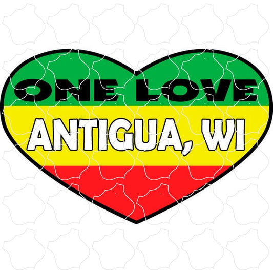 Antigua, WI One Love Heart