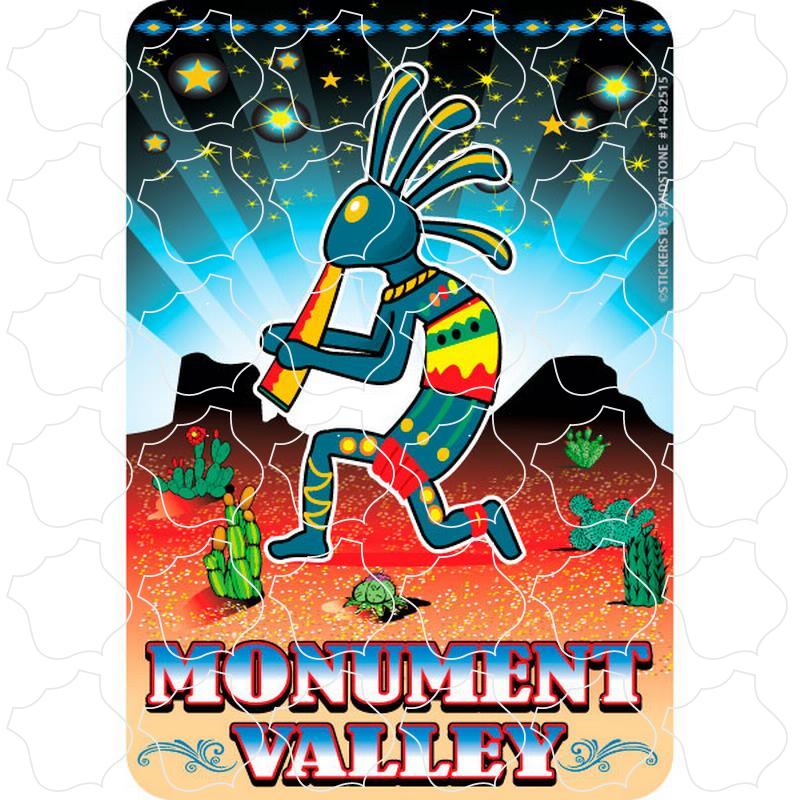 Kokopelli with Night Stars Desert Scene Monument Valley Kokopelli with Night Stars Desert Scene Vertical