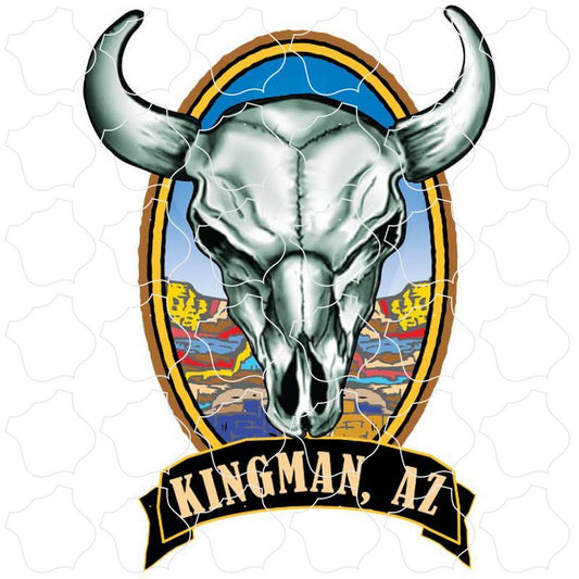 Kingman, AZ Desert Scene Steer Skull