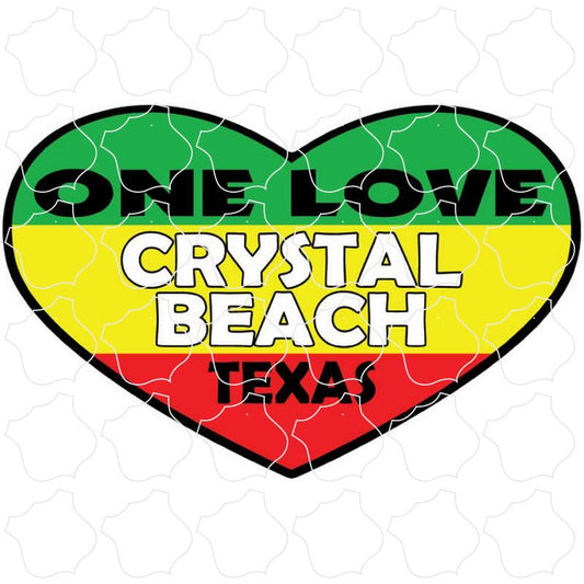 One Love Heart Crystal Beach, TX One Love Heart