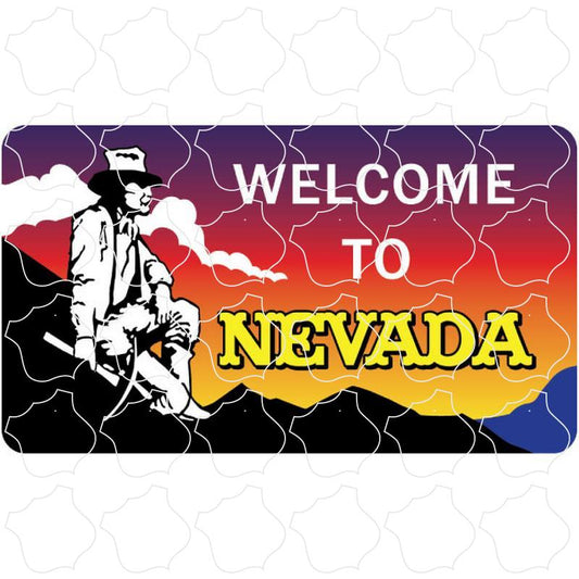 Nevada Welcome Miner Sunset