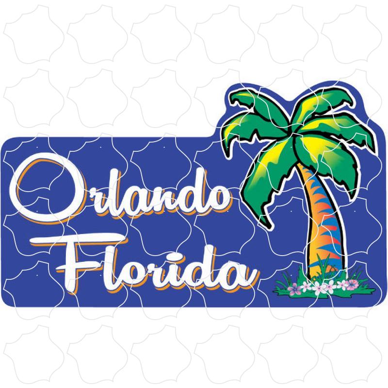 Orlando, Florida Palm Tree Purple Background