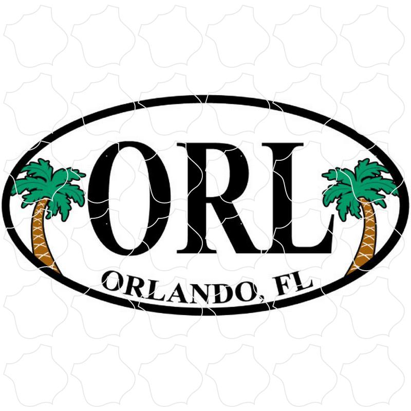 Orlando, FL ORL -Orlando, FL Palm Tree Euro Oval