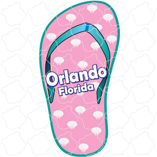 Pink Shell Print Flip Flop Orlando, FL Pink Shell Print Flip Flop