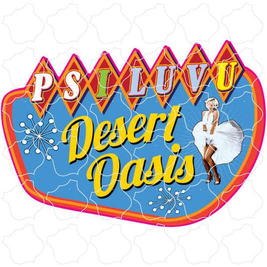 Palm Springs CA Desert Oasis Retro Sign