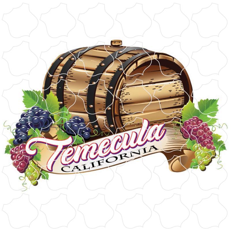 Temecula California Grapes Wine Barrel