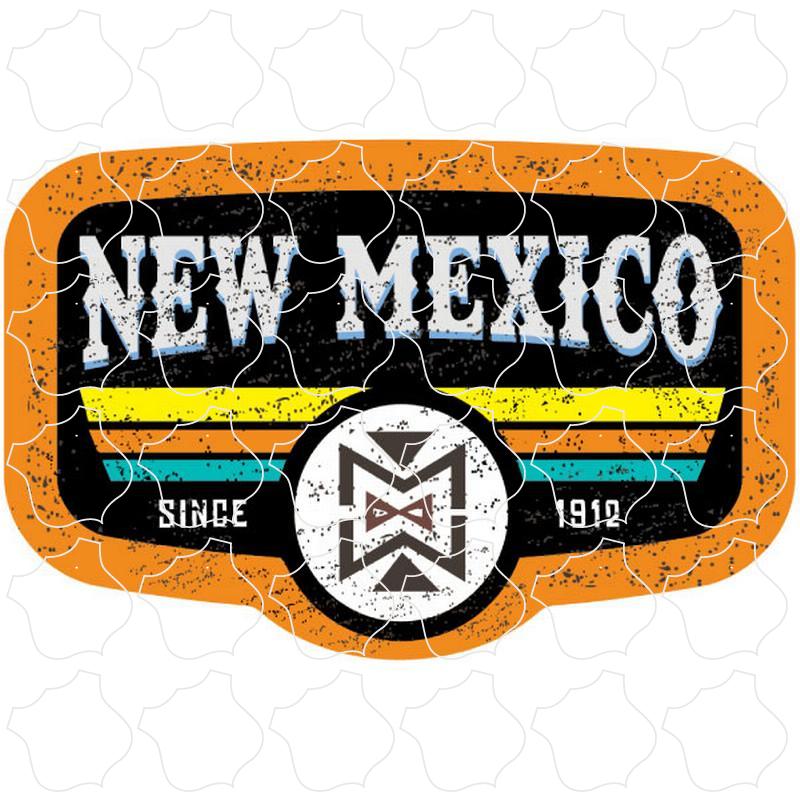 New Mexico Distressed 3 Stripes Sign