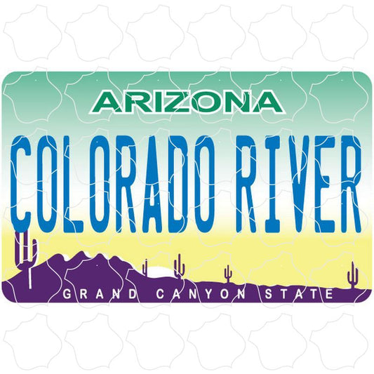 Colorado River, AZ Arizona License Plate