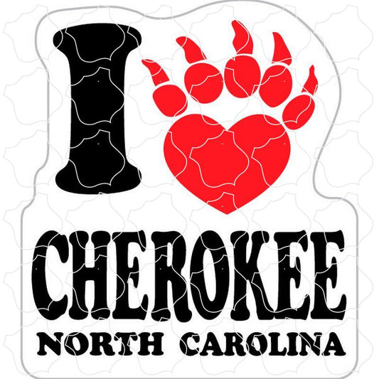 Cherokee, North Carolina I Heart Paw