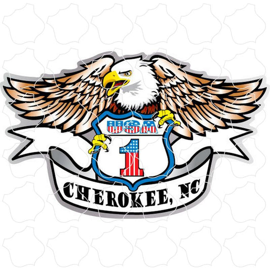 Cherokee, NC Eagle #1 USA Shield