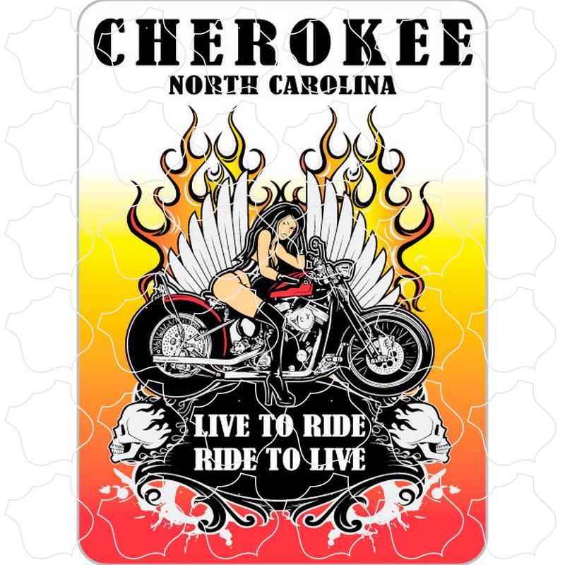 Cherokee North Carolina Motorcycle Woman