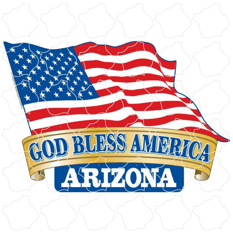 Arizona God Bless America Flag