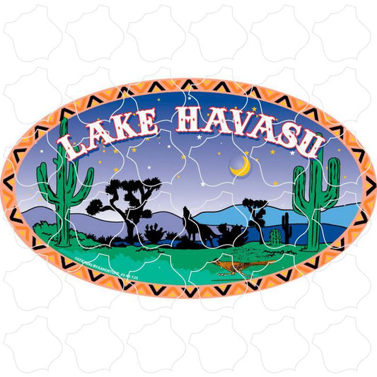 Lake Havasu Cactus Night Scene