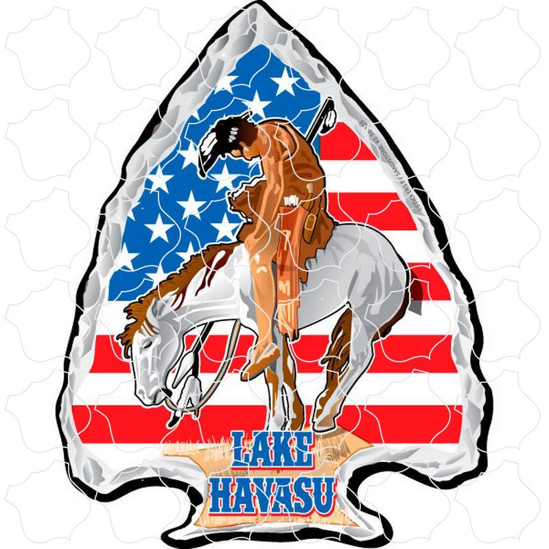 Lake Havasu Arrowhead Trail of Tears - US Flag Background