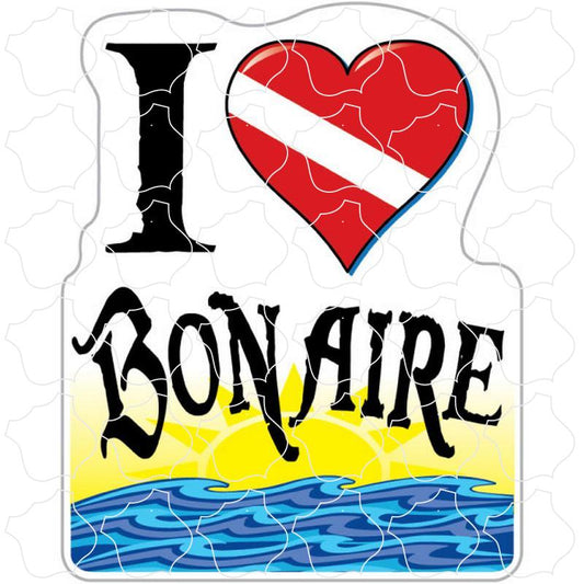 Bonaire Diver Flag Heart