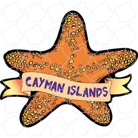 Cayman Islands Starfish with Banner