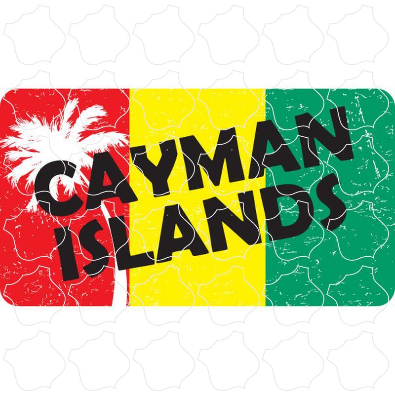 Cayman Islands Palm Tree Rasta Flag