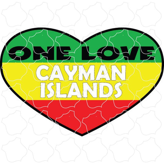 Cayman Islands One Love Heart