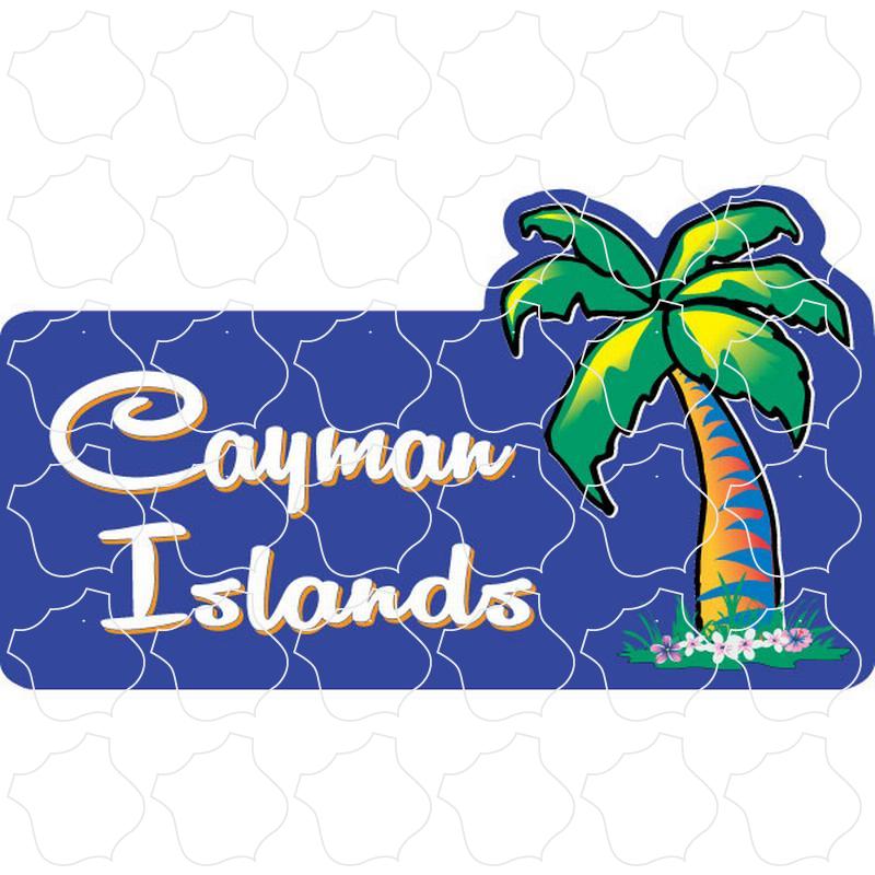 Cayman Islands Palm Tree Purple Background