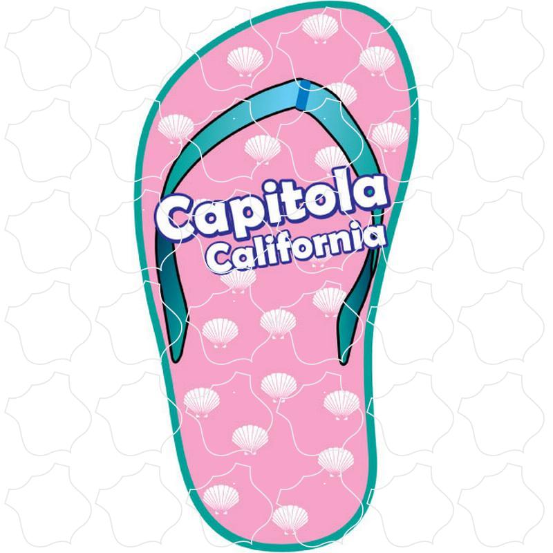 Pink Shell Print Flip Flop Capitola, CA Pink Shell Print Flip Flop