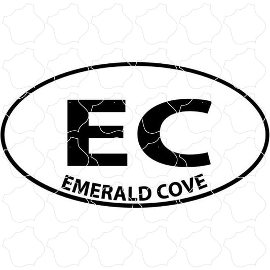 Black & White Euro Oval Emerald Cove EC Black & White Euro Oval