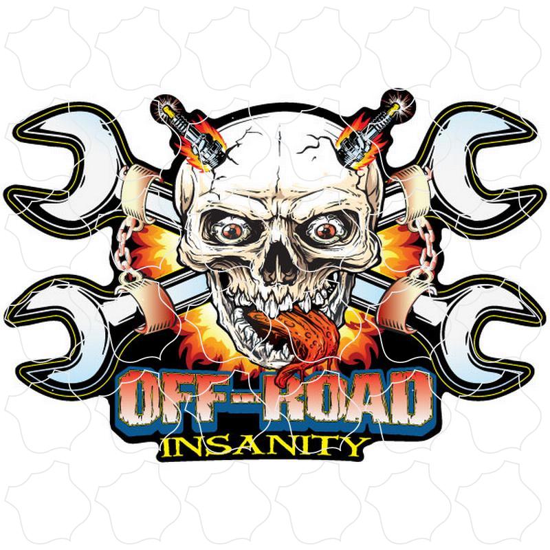 Novelty Off Road Insanity Skull and Cross Wrenches