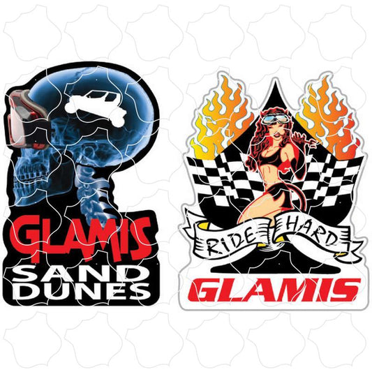 Glmais X-Ray Skull & Ride Hard Woman