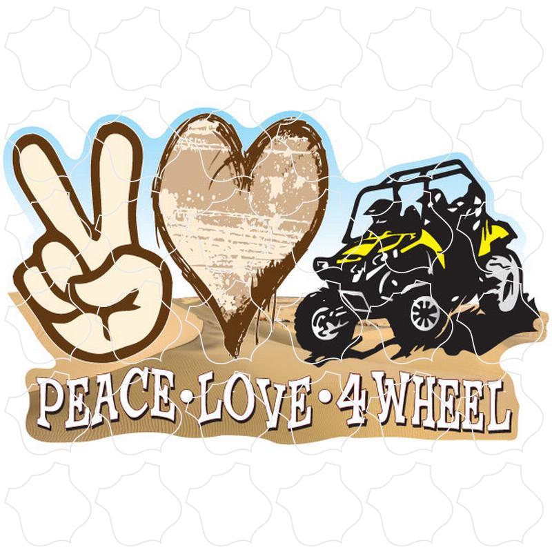 Peace Love 4-Wheel .