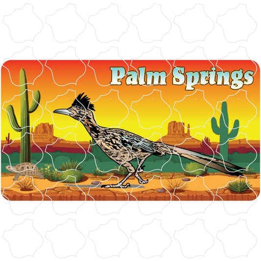 Palms Springs Roadrunner Desert Scene