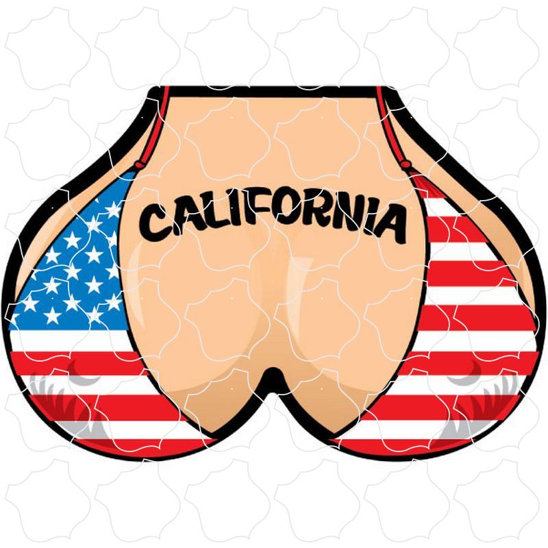 California Flag Bikini Top