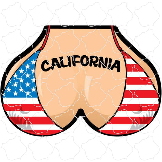 California Flag Bikini Top