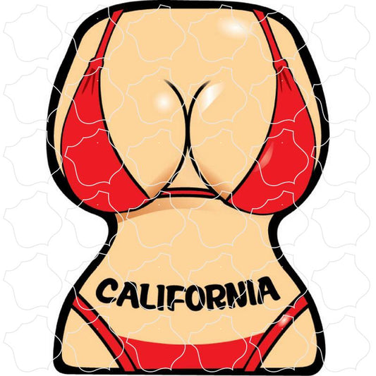 California Red Bikini Front Torso