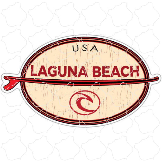 Laguna Beach Wood Grain Surfboard