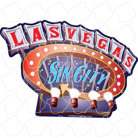 Las Vegas Retro Sign With Lights