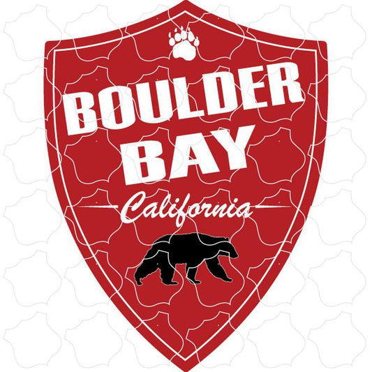 Boulder Bay, California Red Bear Shield