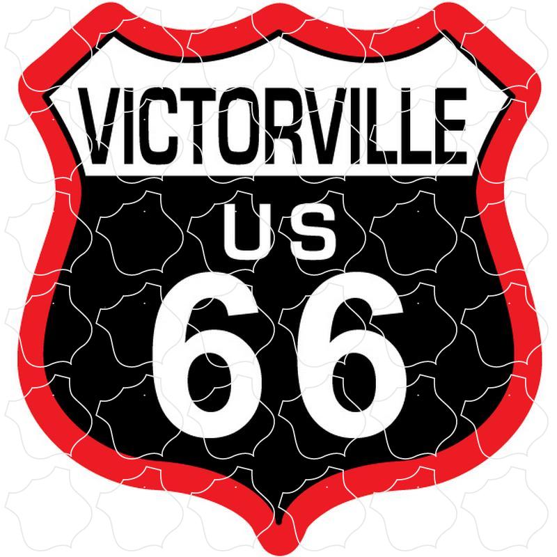 Route 66 Black & Red Shield Victorville, CA Route 66 Black & Red Shield