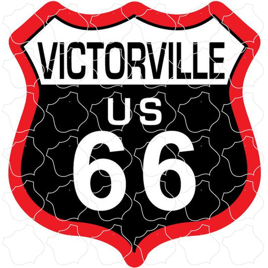 Route 66 Black & Red Shield Victorville, CA Route 66 Black & Red Shield