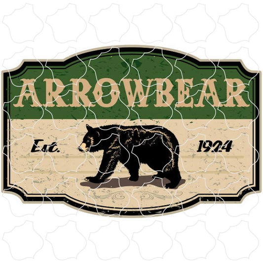 Arrowbear Green and Tan Shape