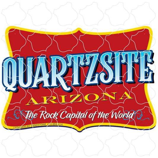 Quartzsite, Arizona Red Tilted Rectangle